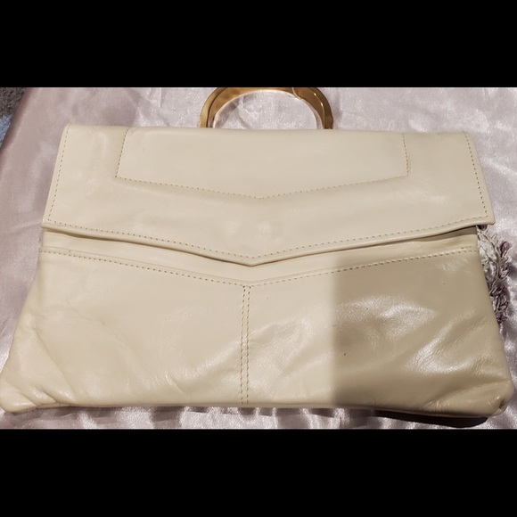 Mosseff Original bag cream with frosted gold handle 3" - Picture 2 of 8